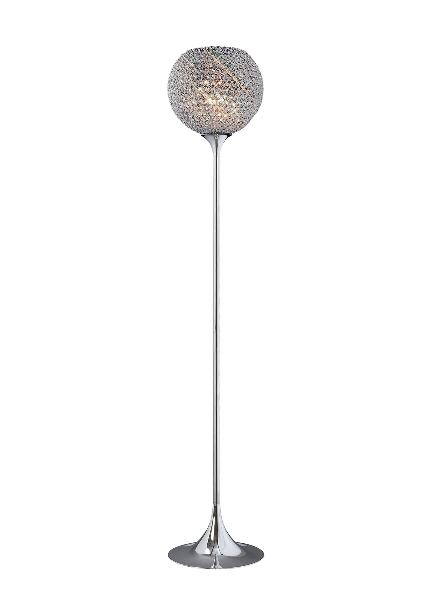 Ava Polished Chrome Crystal Floor Lamps Diyas Designer Floor Lamps 
